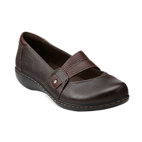 Clarks Shoes - New! Clarks Ashland Twist Womens 8M Brown Pebbled Leather Maryjane